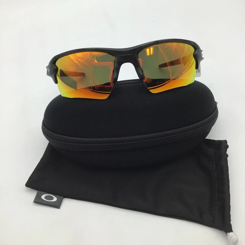 Oakley Flak 2.0 XL Sunglasses Matte Black Camo Prizm Ruby OO9188-8659 NEW